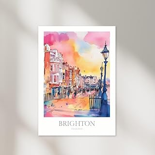 Brighton England Watercolor Print Brighton Print Poster United Kingdom Wall Decor Poster England Watercolor United Kingdom Wall Art,295