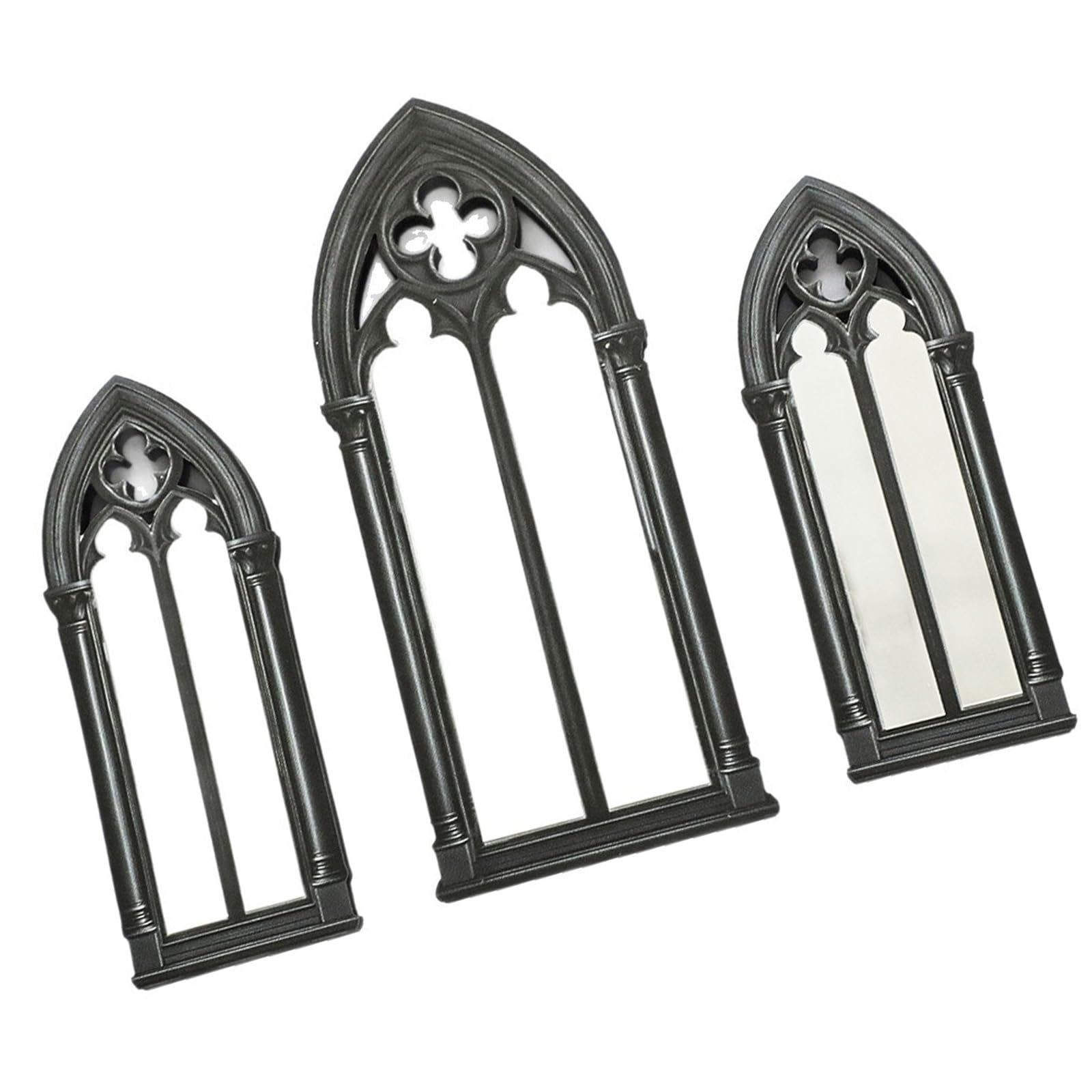 X-Institute Rustics Window Frame Wall Decors Wooden Farmhouse Wall Art Decors Arched Cathedral Fake Home Decorations Gift Arched Cathedral Fake