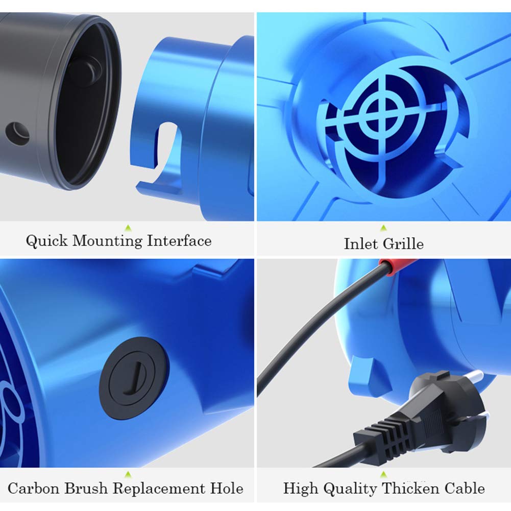 2300W Soplador de Hojas Axial con Control Electrónico de Velocidad,Aspirador Soplador de Hojas Eléctrico con Cable,para Limpieza de Computadoras