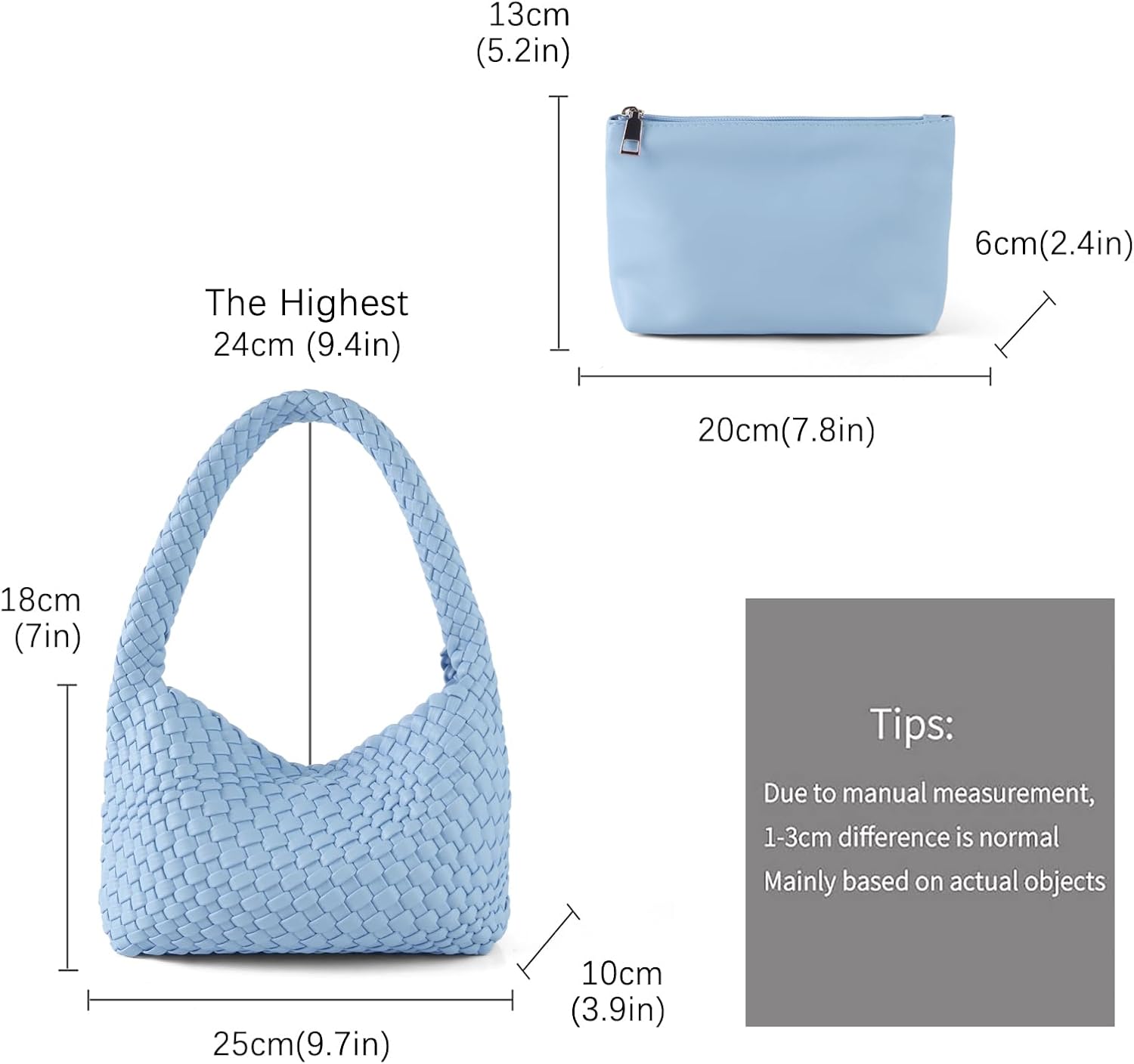 Handmade Woven Tote Bag - Women's Vegan Leather Shoulder Bag With Purses