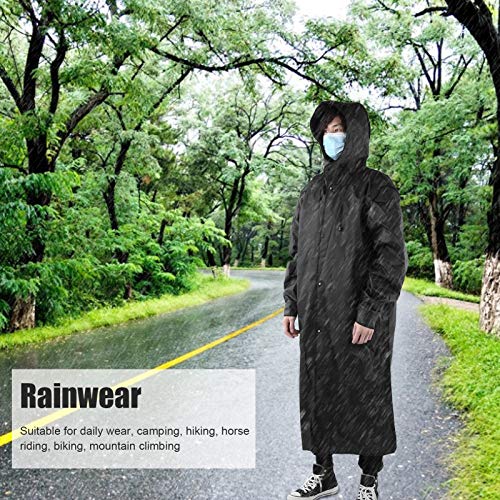 JUOPZKENN Capa de chuva com capuz, capa de chuva impermeável para áreas externas, capa de chuva para