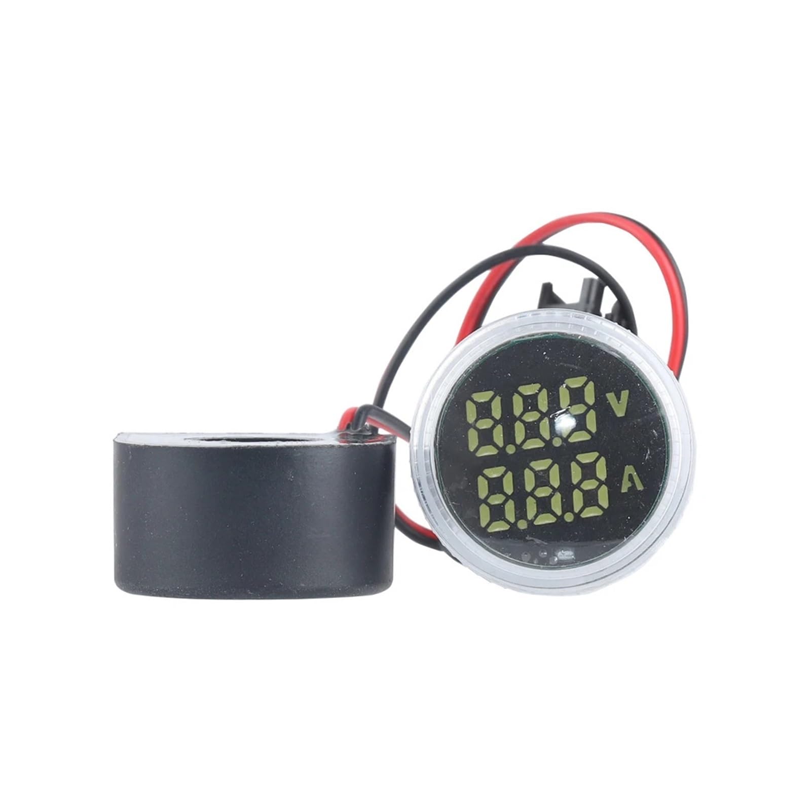 VXAXPOHZA 22mm 0-100A Digital Round Voltmeter Ammeter Dual LED AC 50-500V