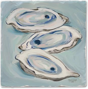 Thirstystone Oysters Galore Single Tumbled Tile Coaster