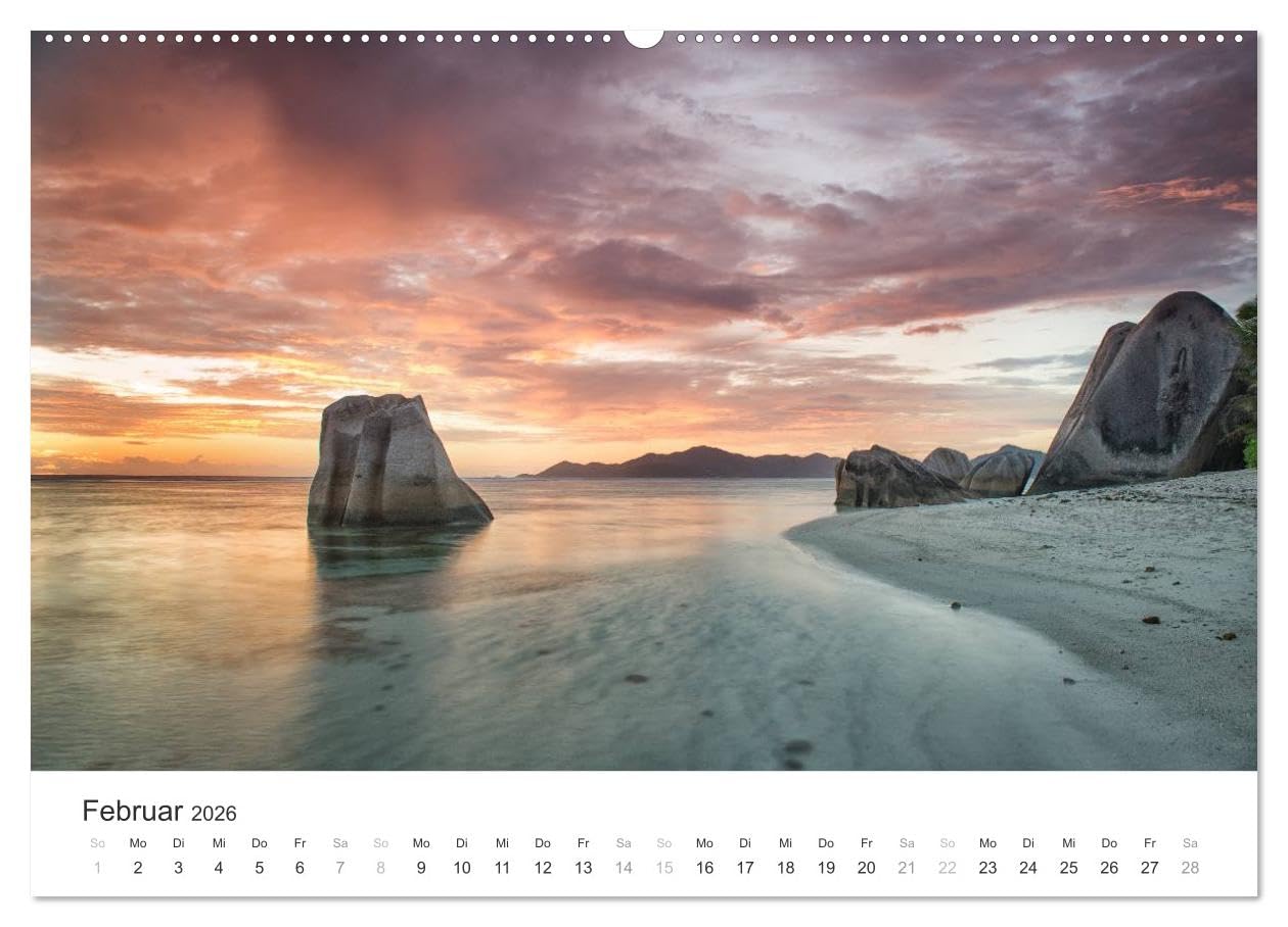 Seychellen - Willkommen im Paradies (Wandkalender 2026 DIN A2 quer), CALVENDO Monatskalender: Dieser Kalender nimmt Sie mit auf eine Reise in das Paradies (CALVENDO Orte)