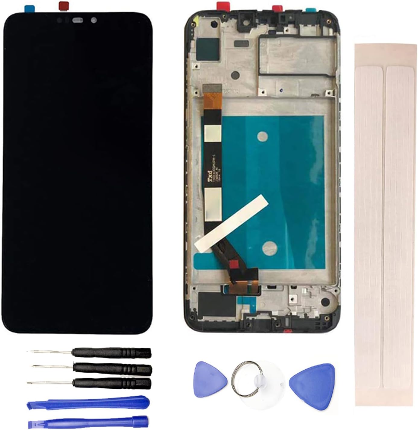 LCD Display & Replacement Touch Screen Digitizer Assembly with Free Tools for Zen-Fone Max M2 ZB633KL/ZB632KL X01AD Black with Frame