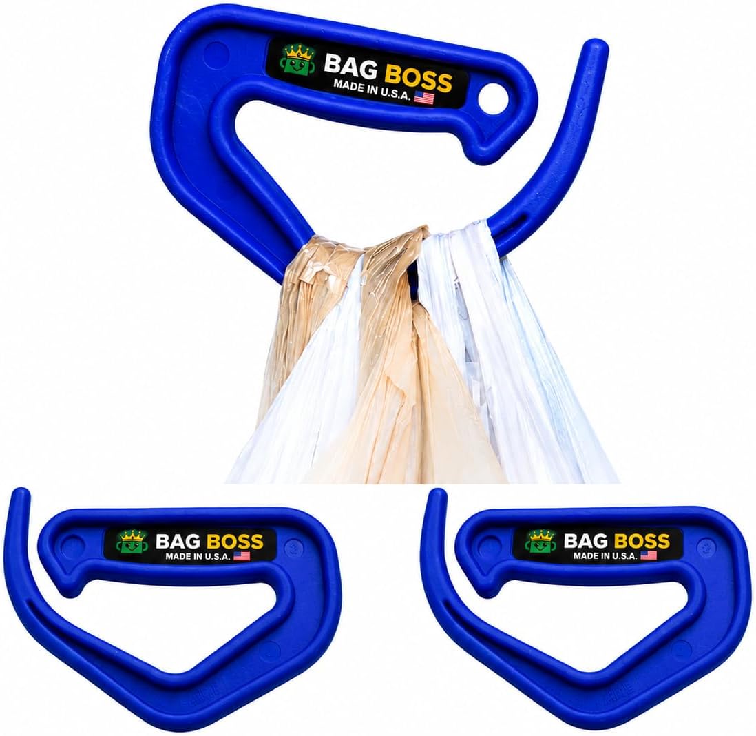Bag Boss Grocery Bag Carrier, Heavy Duty Handle for 4-6 Shopping Bags