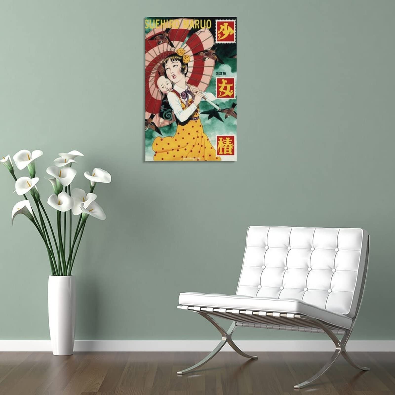 値下げ交渉あり。超美品！椿の花　金箔　油彩画 Amazon.co.jp: アングラ系エログロ漫画『少女椿』 キャンバス