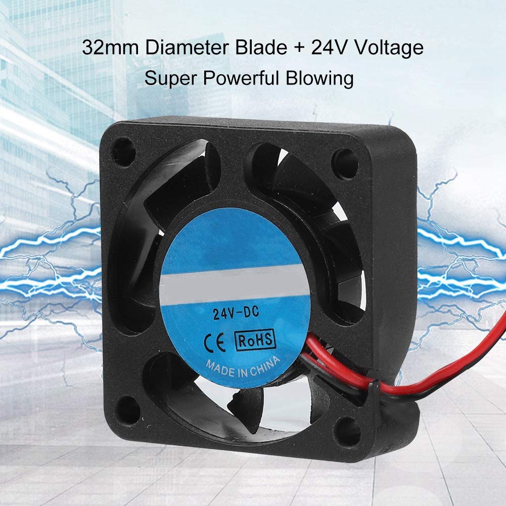 2 Szt. Wentylator Chłodzący Drukarki 3D, 24 V 4010 7000 Obr./min Wentylator Wytłaczarki Duży Wiatr Mały Wentylator Dmuchawy Cichy Dmuchanie Akcesoria do Drukarek 3D
