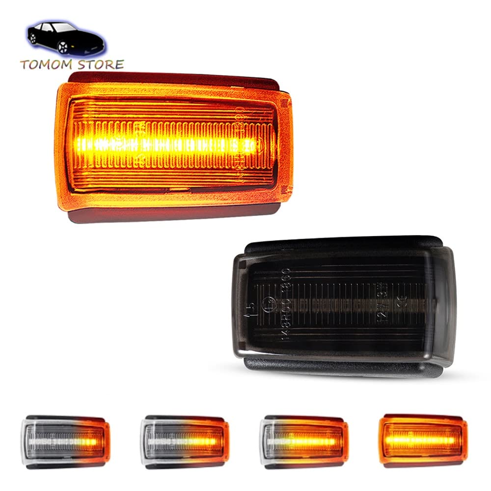 indicatori specchio laterale 2Pcs Dinamico Ambra LED Indicatore Laterale Blinker Indicatori Di Direzione Per Volvo V40 V70 S40 850 240 740 C70 940 S70 S90 960 Indicatore Di Direzione(Smoke LENS)