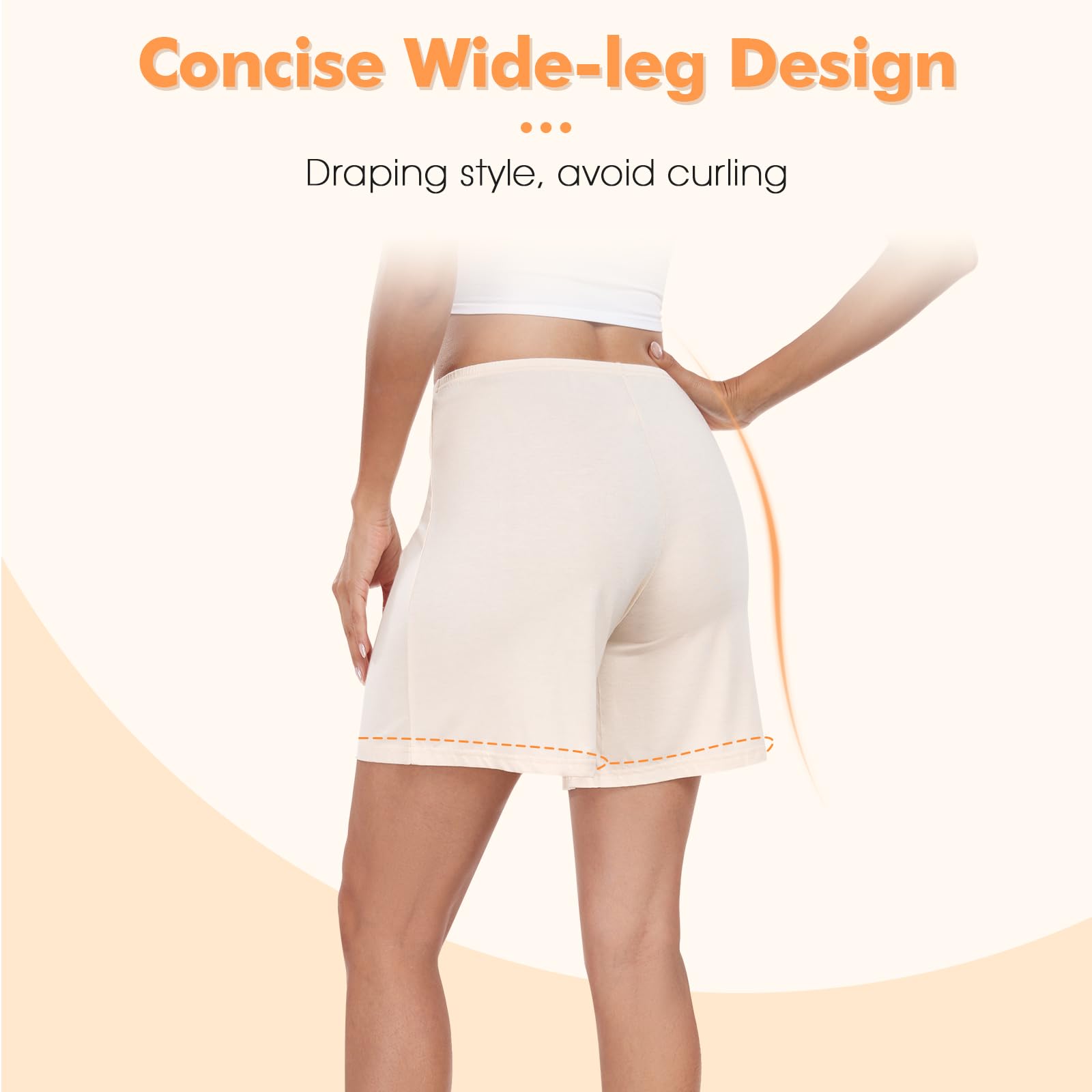 Short bloomers pour femme, jupon à bord plat, short à enfiler