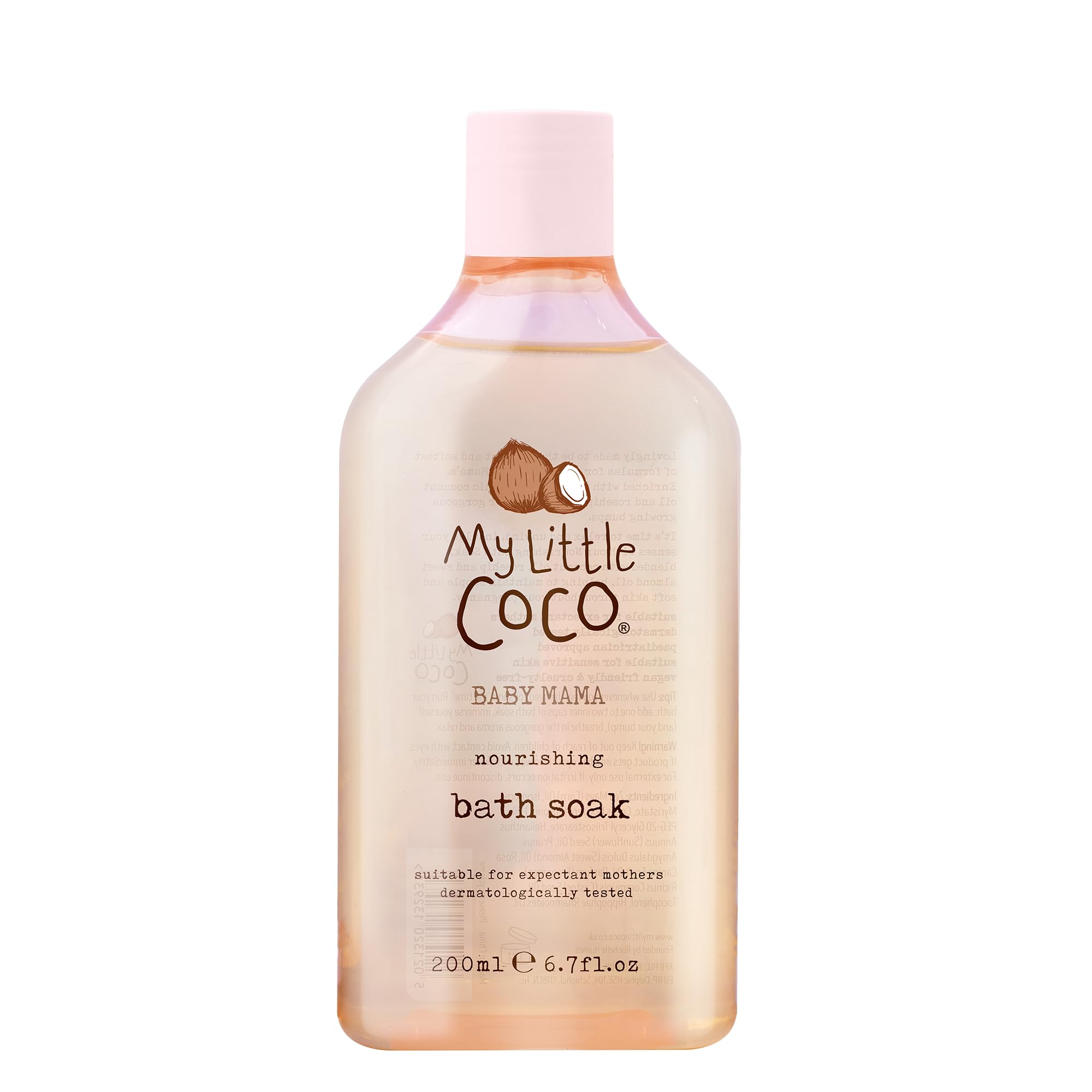 My Little Coco BABY MAMA Nourishing Bath Soak 200ml, White, Sheet Mask