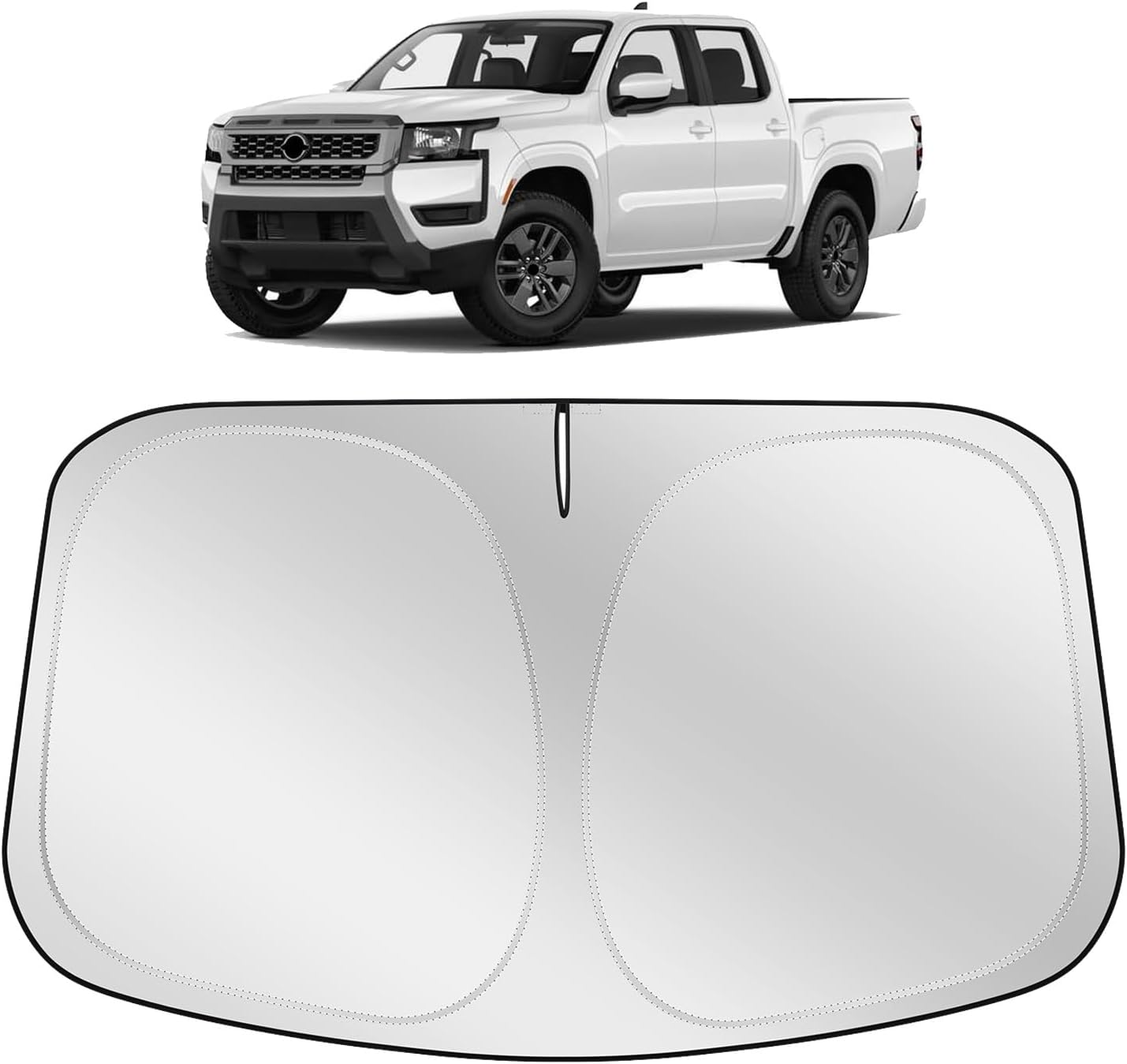 XHRING Windshield Sun Shade Sunshade Compatible with Nissan Frontier 2026 2025 2024 2023 2022 2Dr 4Dr KingCab CrewCab Pickup Accessories Car Front Window Sun Shield Cover