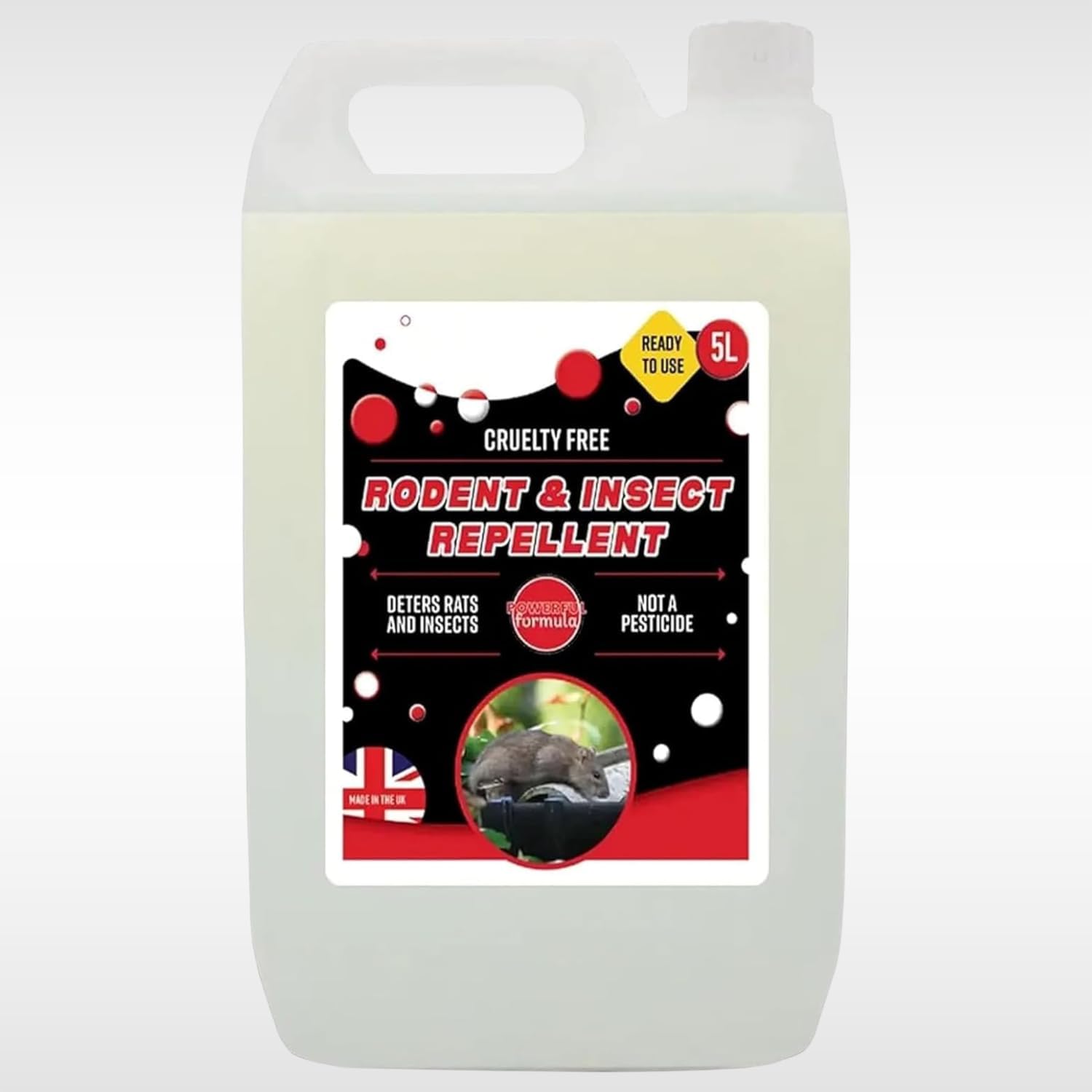 10L Rodent & Insect Repellent Spray with Peppermint Oil | Rat & Mouse Repellent for Indoor & Outdoor Use | Natural Rodent Deterrent for Homes, Gardens, Garages, Sheds & Commercial Areas