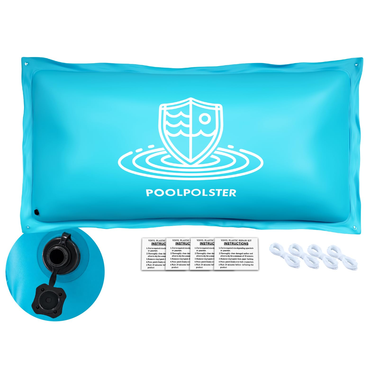 Poolkissen Winter 200x400cm, Extra Starkes 0,5mmPVC Pool Luftkissen