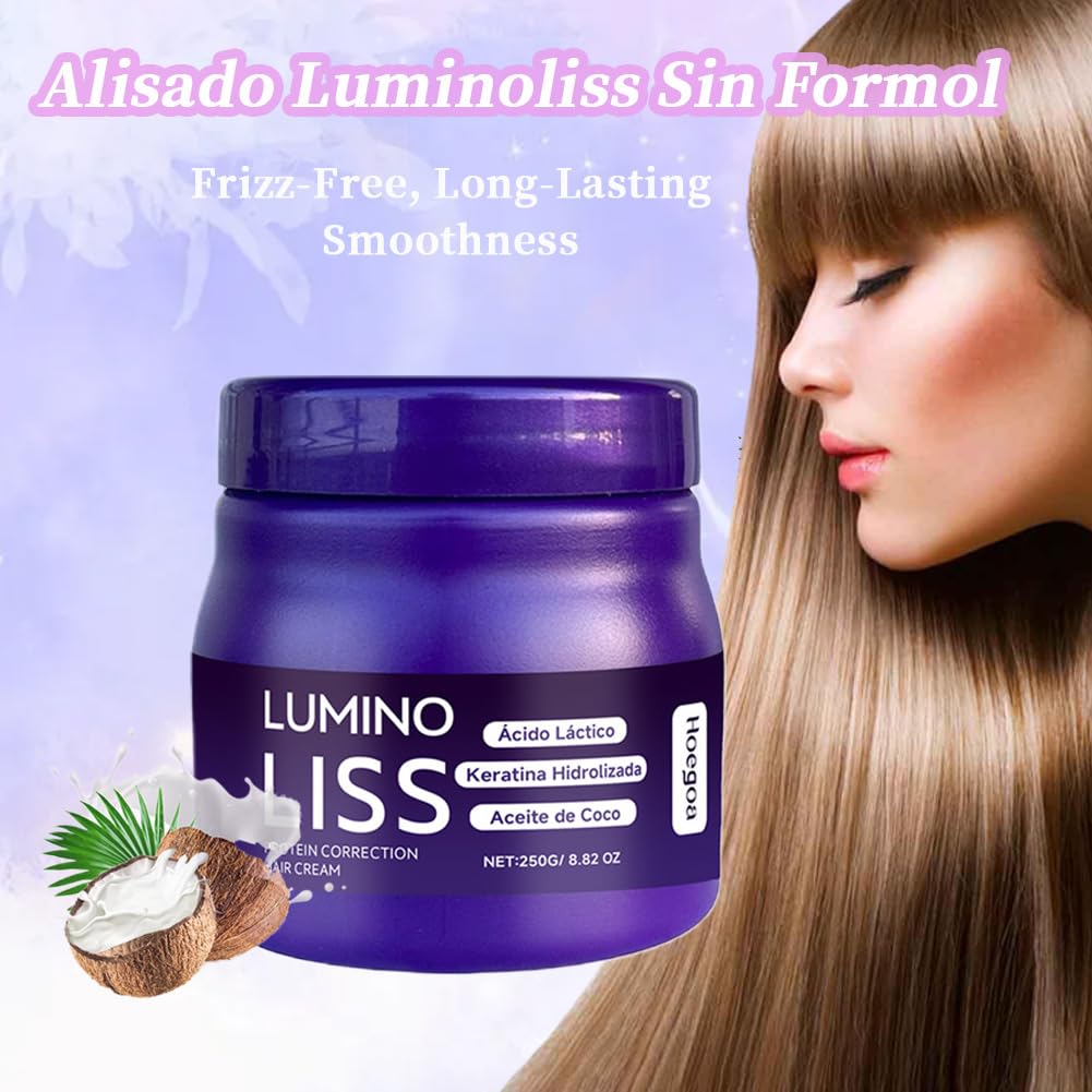 Lumino Liss Sin Formol, Lumino Liss Alisado Sin Formol, Luminoliss Sin Formol, Lumino Liss Alisado, Frizz-Free, Long-Lasting Smoothness, For All Hair Types (1Pcs, 8.82oz)