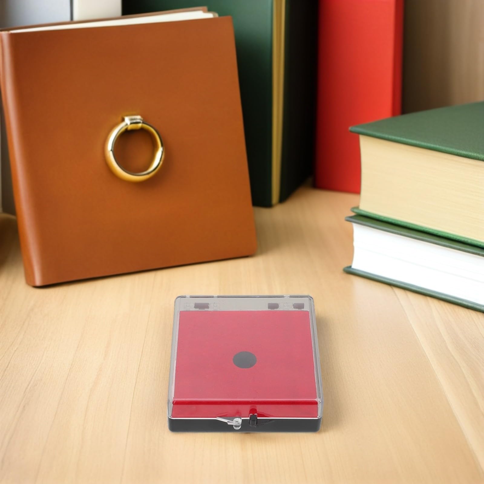 VALICLUD Boîte de Rangement pour Pièces de Monnaie et Rangement Polyvalent avec Doublure en Velours en Plastique Rouge Visibilité Claire Lot de 12pcs pour Exposition à Domicile