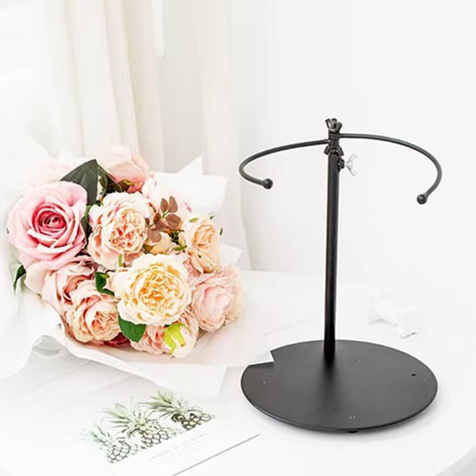 Supporto per Bouquet in Ferro per composizioni Floreali, costruito per durare in Varie impostazioni visualizzazione per la Decorazione del Desktop Supporto per Fiori Rimovibile