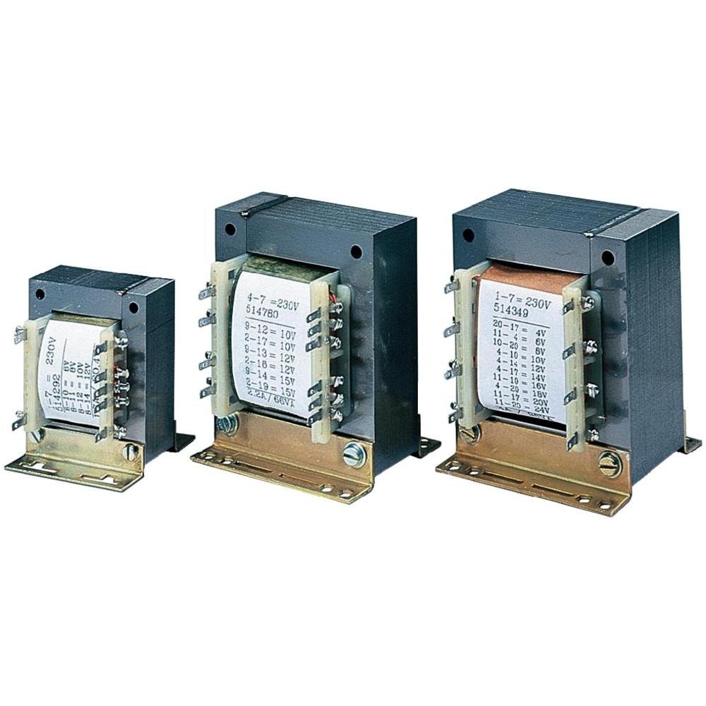 IZ54 - Trasformatore di alimentazione universale, 1 x 230 V, 1 x 6 V/AC, 8 V/AC, 10 V/AC, 12 V/AC 20,4 VA 1,70 A