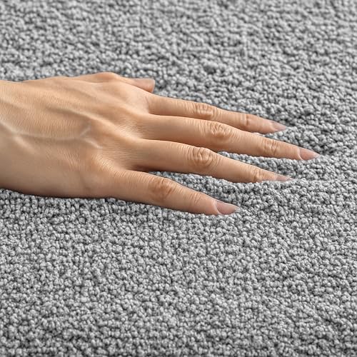 Image of enera Microfibre Bath Mat | Soft & Absorbent 2650 GSM | Non-Slip Latex Backing | Quick Dry, Washable Multipurpose Floor Mat for Bathroom, Bedroom, Kitchen & Home (Opella 40 x 60 cm) (Stone)