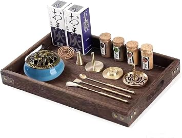 Incense Burner Kit Chinese Incense Burner kit with Powder, Copper Agarwood Incense Burner Kit Incense Powder Burner Kit, Incense Burner Set i-21 pcs