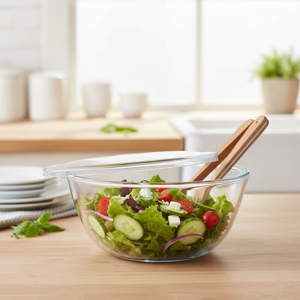 Femora Glass Mixing Bowl - 3600ml, Oven & Microwave Safe -10