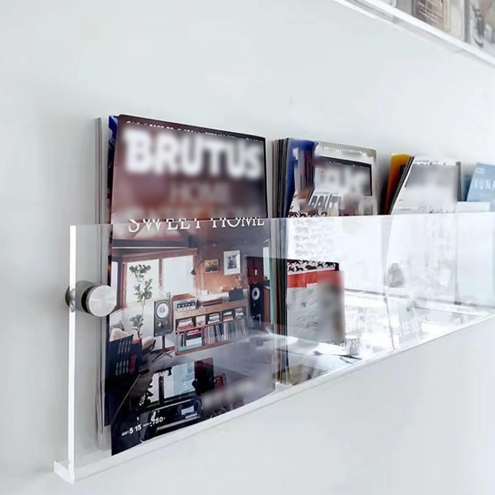 Organizador de folletos de pared en acrílico transparente para revistas y cómics