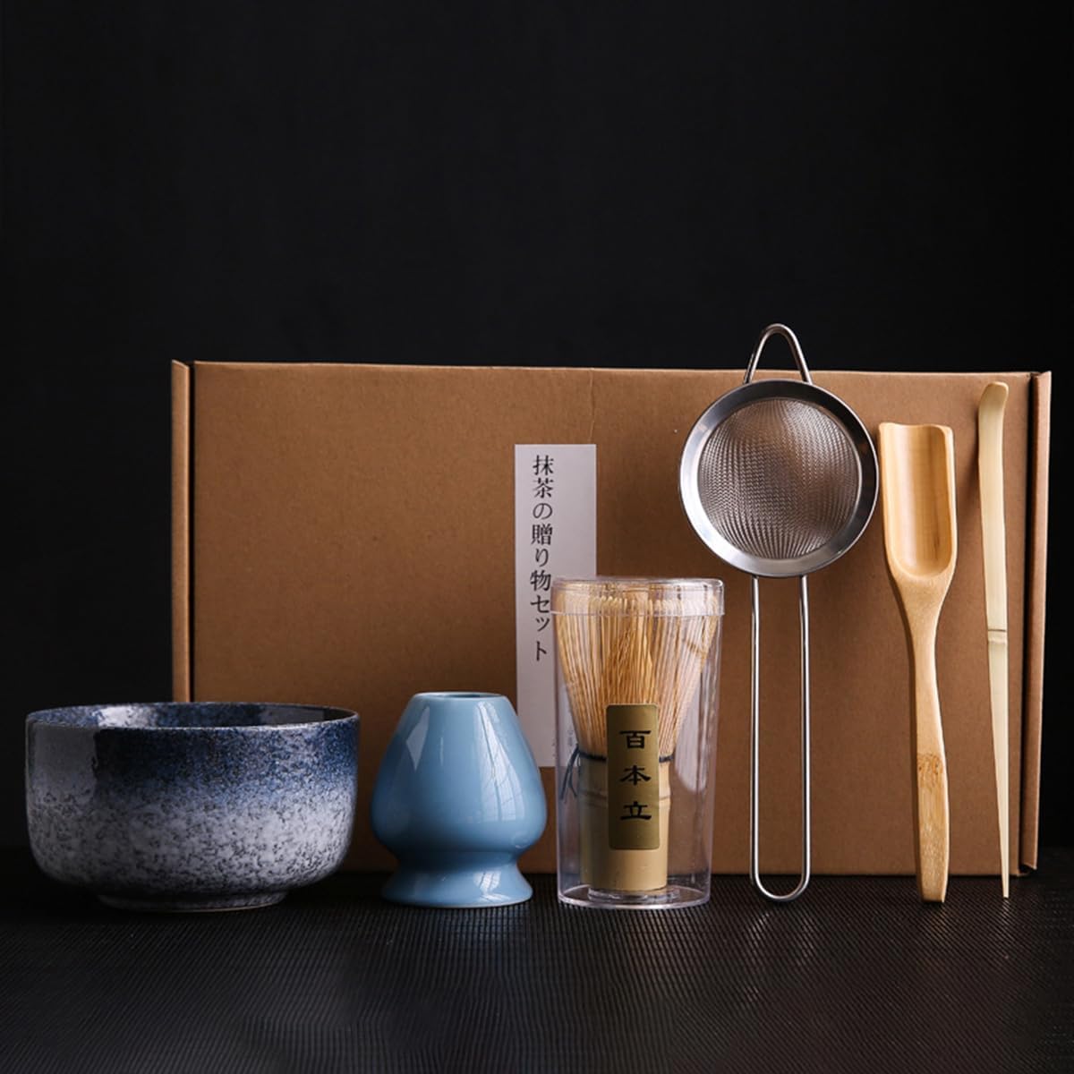 烏城彫 茶櫃(ちゃびつ) 梅とザクロ 萩焼セット付き 烏城彫 茶櫃(ちゃ