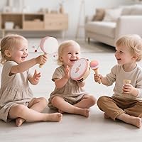 Vista 4 de Juguetes musicales para regalos de cumpleaños de niñas de 2 y 3 años, juguetes Montessori de madera para niños de 2 años, instrumentos musicales 8
