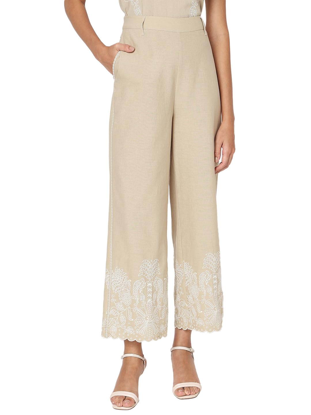 vero moda Women's High Rise Straight Pants-picture-25