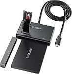 SUIDEK M.2 NVMe SSD Adaptateur de boîtier, type-C 10Gbps à M.2 et SATA Lecteur de disque dur externe M.2 PCIe NVMe SSD Pièce jointe compatible avec (M Key & M+B Key) toutes tailles et 2,5/3.5" SATA Disque d'état solide