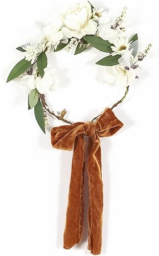 Miniatura 6 de MEEDEE Cinta de terciopelo naranja de 3 pulgadas, cinta de terciopelo naranja con flecos, cinta de terciopelo de seda con borde crudo para coronas,