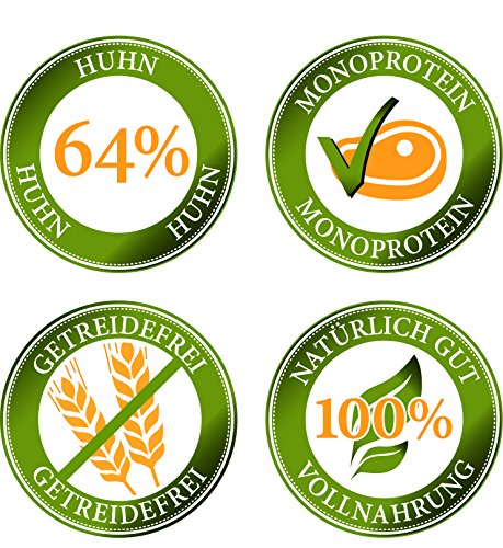 Bellfor Freiland-Menü Getreidefreies Nassfutter für Hunde mit Huhn 6 x 400 g, Hundefutter ohne Getreide und ohne Zuckerzusätze, Qualitätsernährung für Ihren Vierbeiner