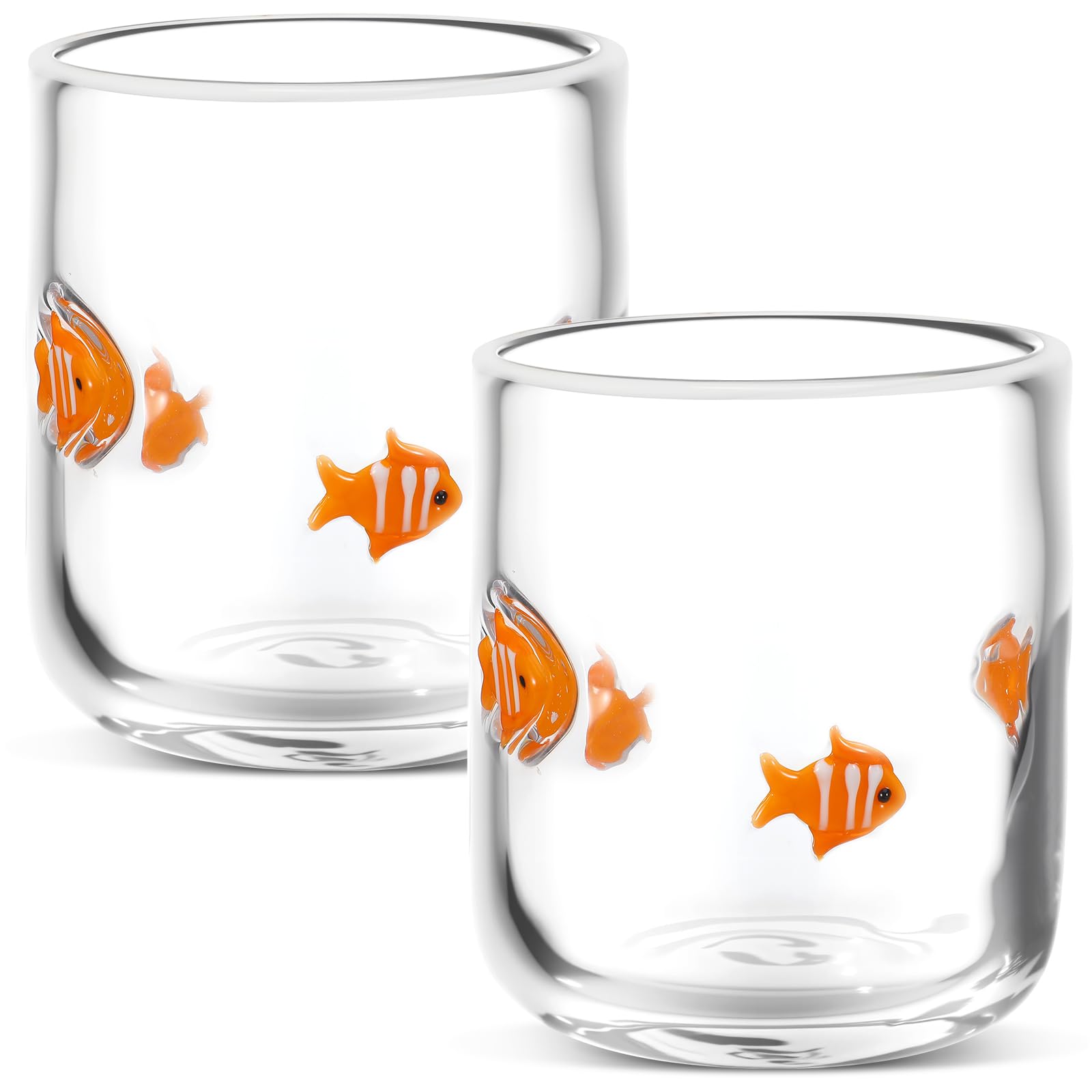 SiliFine 2 x Clownfisch-Saftgläser