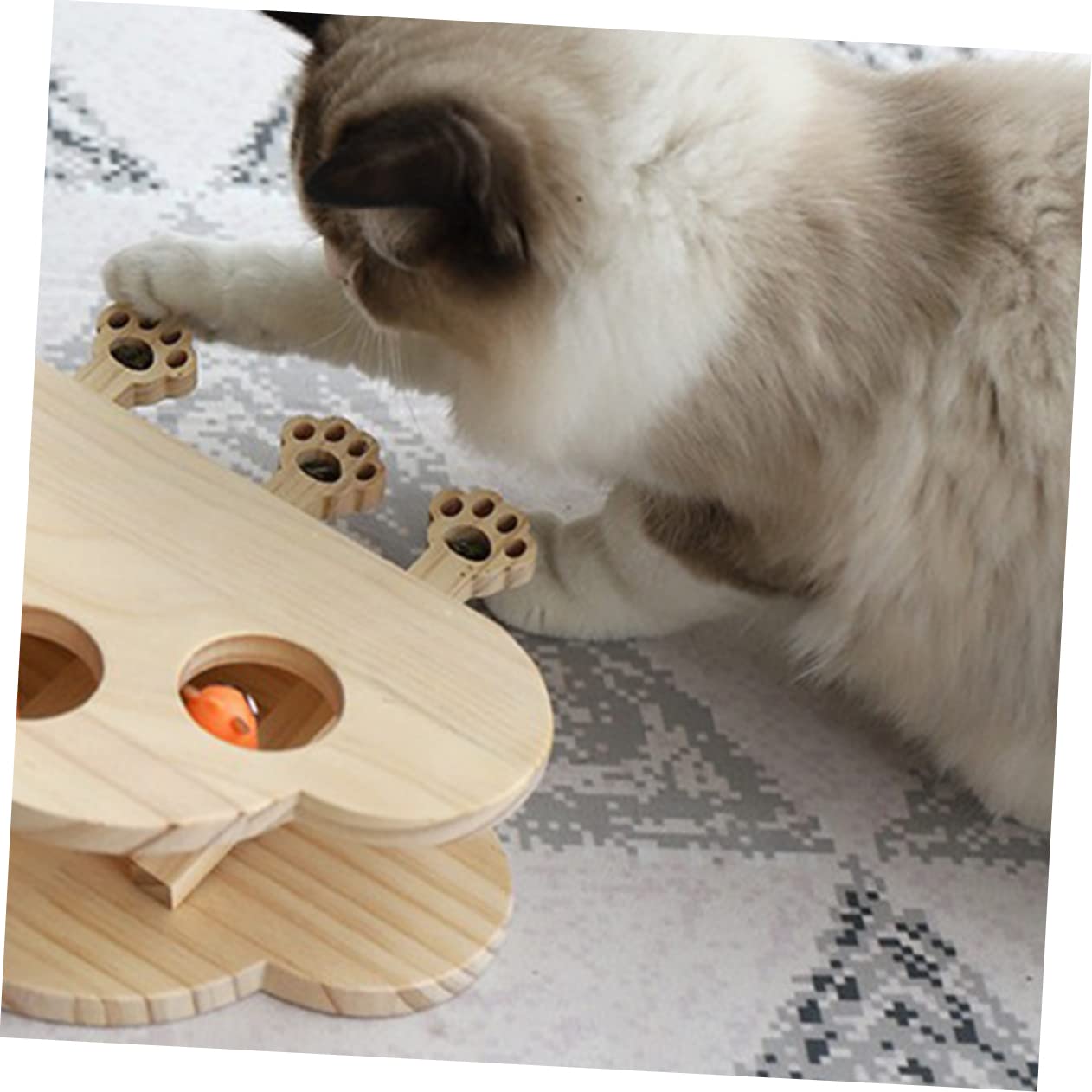 Sosoport Juguete para Gatos y Ratones Rascador Divertido y Creativo Patrón Cloud Beat