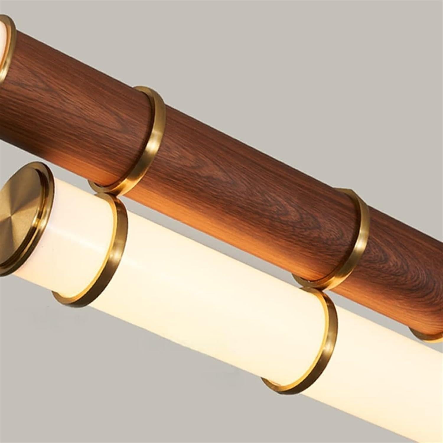 Lustre suspendu moderne à double tige décalée, lampe acrylique créative