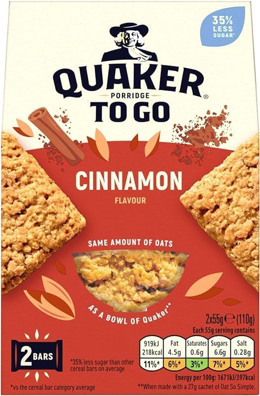 Avena Instantánea Quaker Cinnamon Squares, 55 g, Paquete de 6 miniatura 3