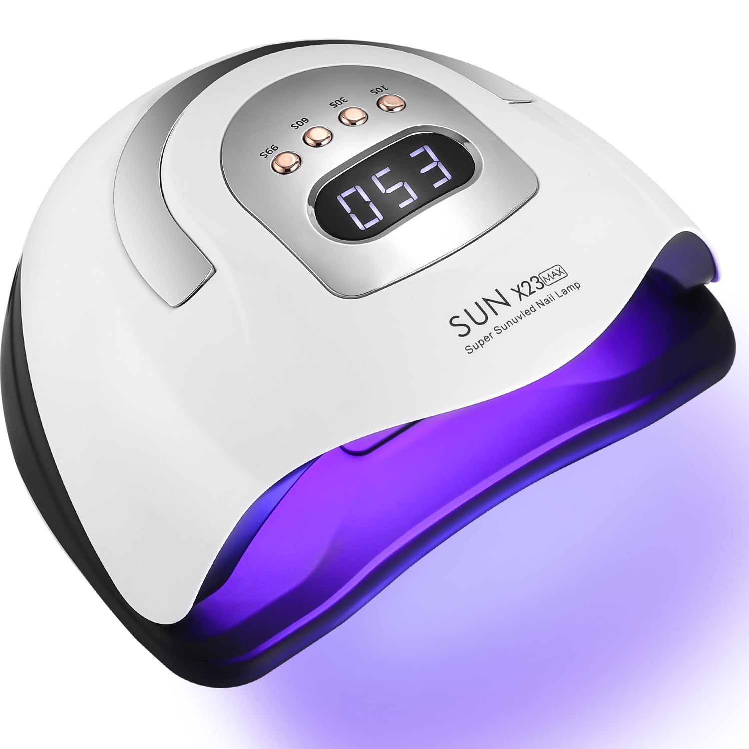 Lampa UV LED do paznokci 380W, profesjonalna automatyczna suszarka, szybkoschnąca, 81 lampa LED, duży ekran LCD, 4 timery 10s/30s/60s/99s
