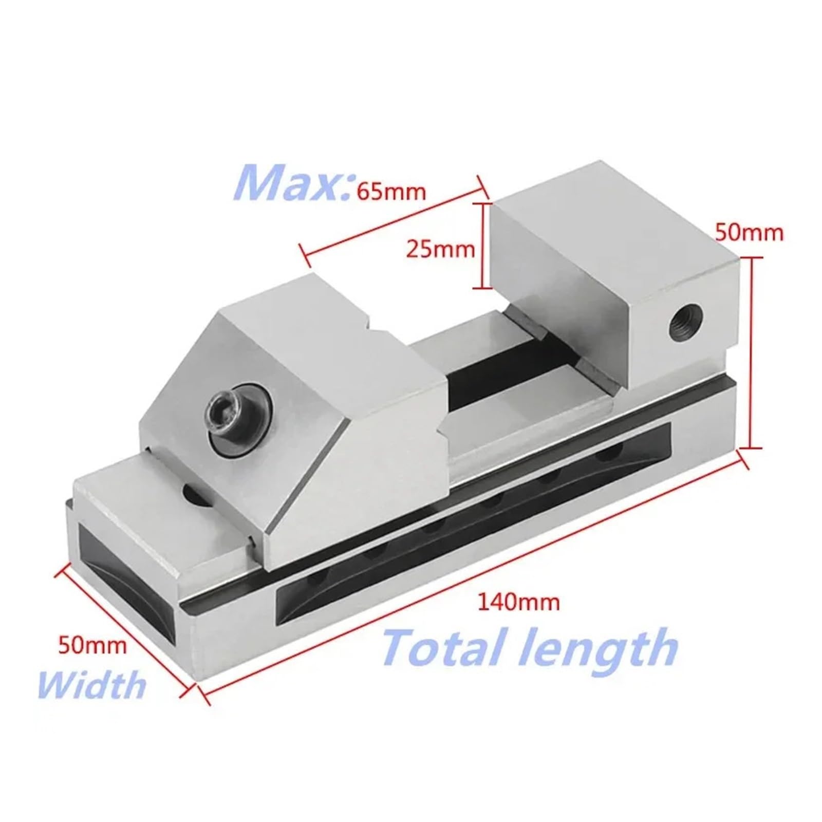 Tornillo de banco for máquina herramienta, herramienta de sujeción de 0,005 mm, QKG50/63/73/80/88/100, 2/2,5/3/3,5/4 pulgadas(QKG100)