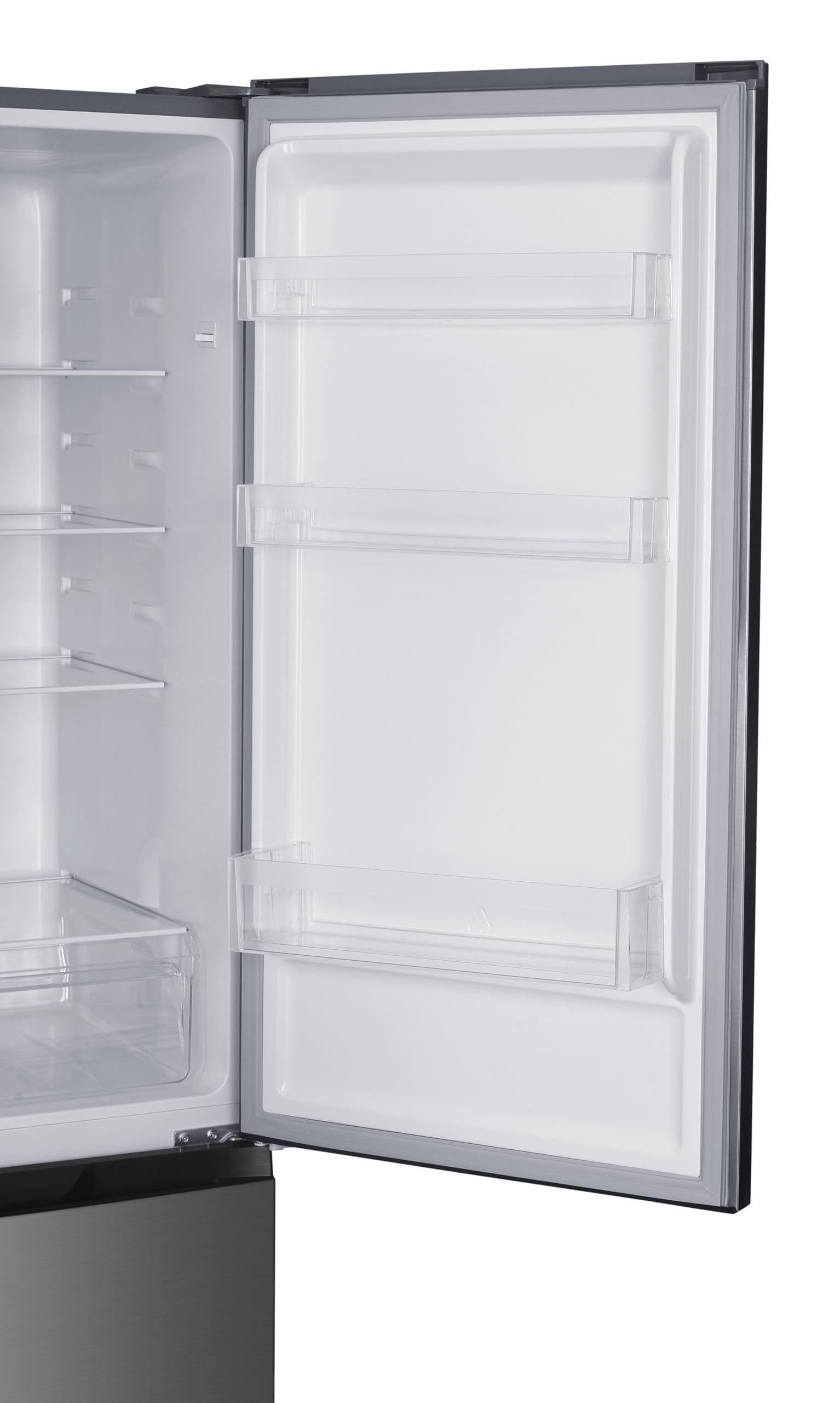 homeX Kühlschrank mit Gefrierfach No Frost, Kühl-Gefrier-Kombination freistehend, groß - 253 Liter, Super-Frost-Funktion, leise Kühlgefrierkombi, EEK C, Kühl Gefrierkombination, silber, CFSN2531C-S