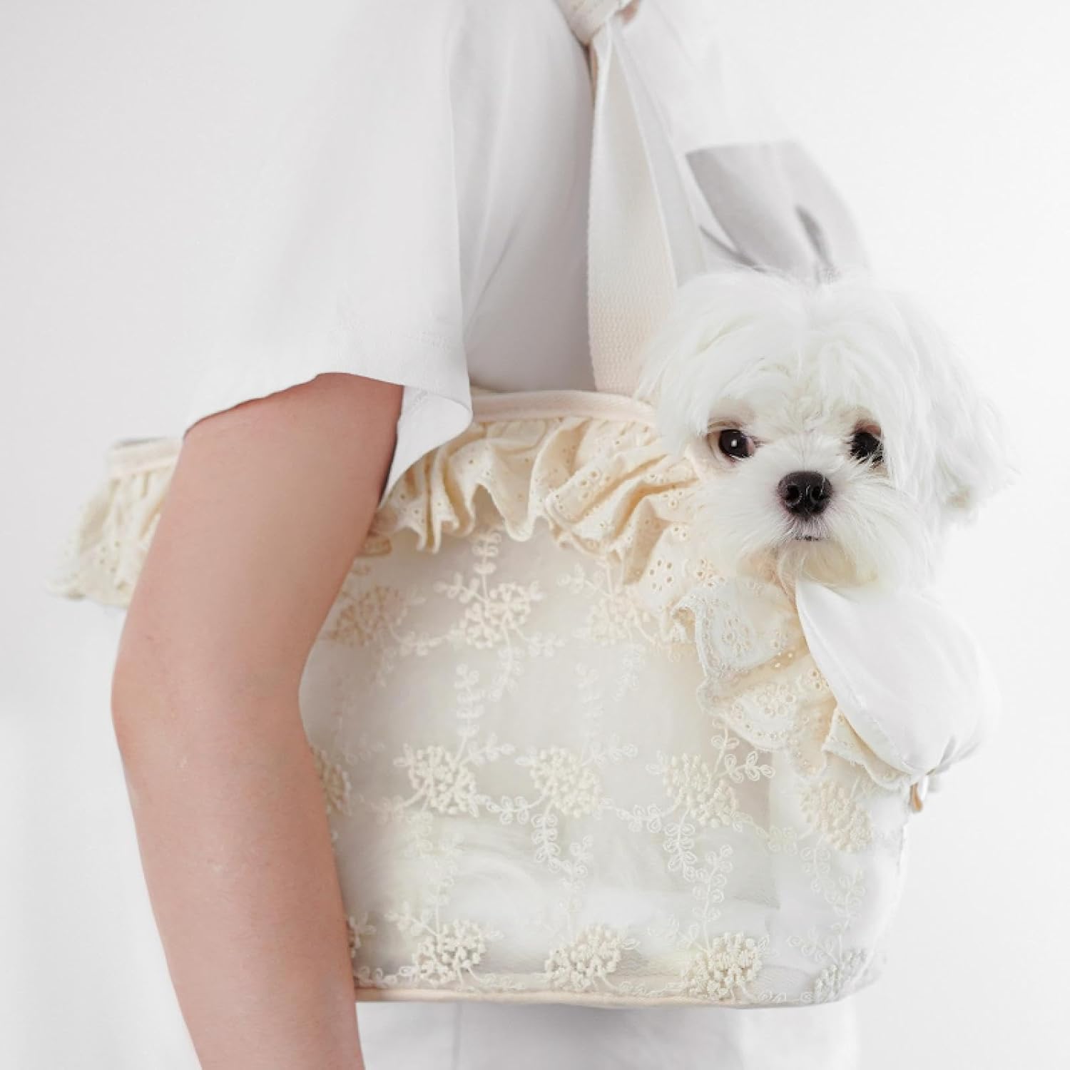 Puppy Carrier Dog Walking Torby Zwierzęta Domowe Akcesoria Dla Psów Koronkowa Mini Torba Transportowa Dla Psa Cute Chihuahua Pet Products, S