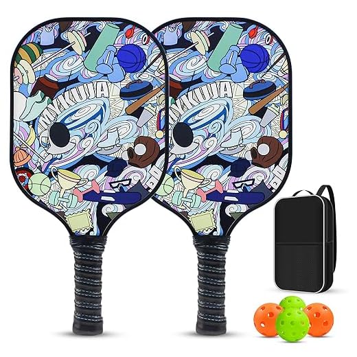 MYKUJA Pickleball Paddles Set of 2|USAPA Approved Pickle Ball Paddle Set of 2 with 4Pickleball Balls,Pickleball Bag|Pickleball Rackets as Pickleball Gifts for Men,Women