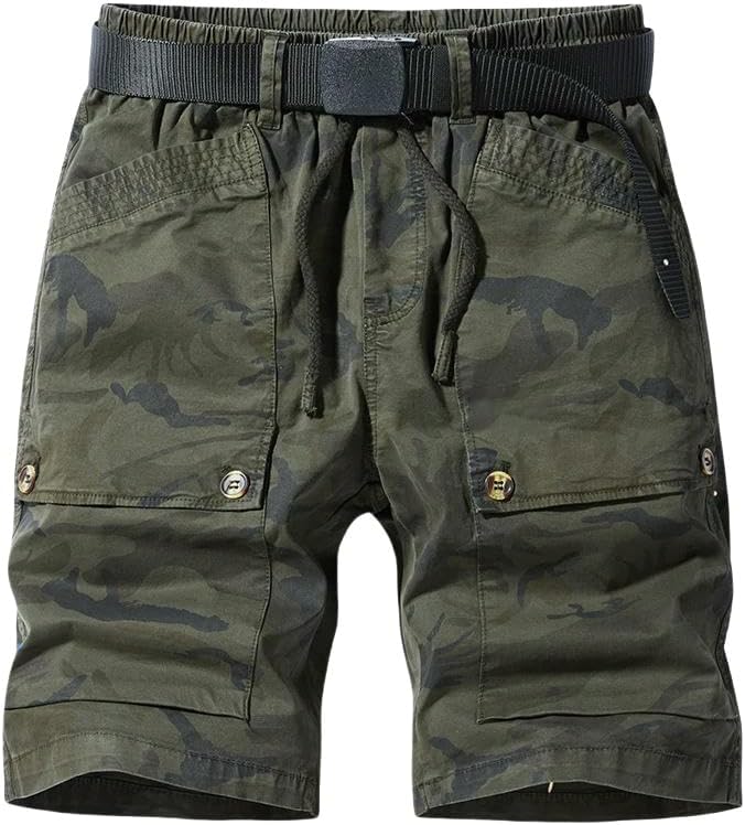 Men's Summer Streetwear Casual Printed Loose Straight Cargo Shorts Daily Outdoor