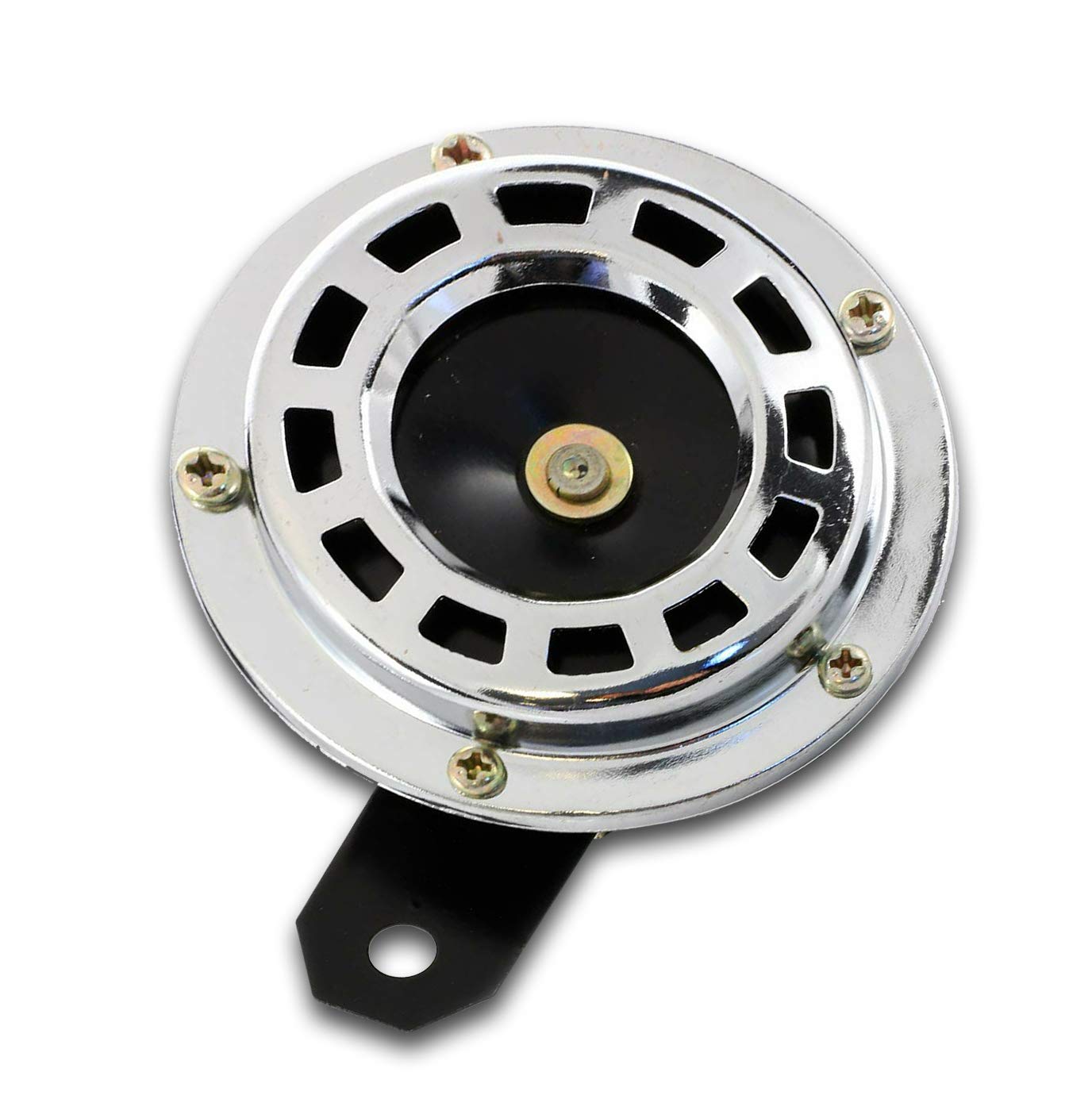 Buy UNIVERSAL 12V CHROME PLATED HORN 90 mm DISC KLAXON MOTORBIKE