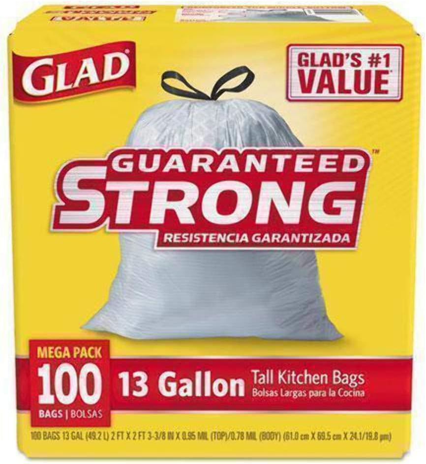 CLO78526 BAG TALL KITCHEN TRASH WH BX/100