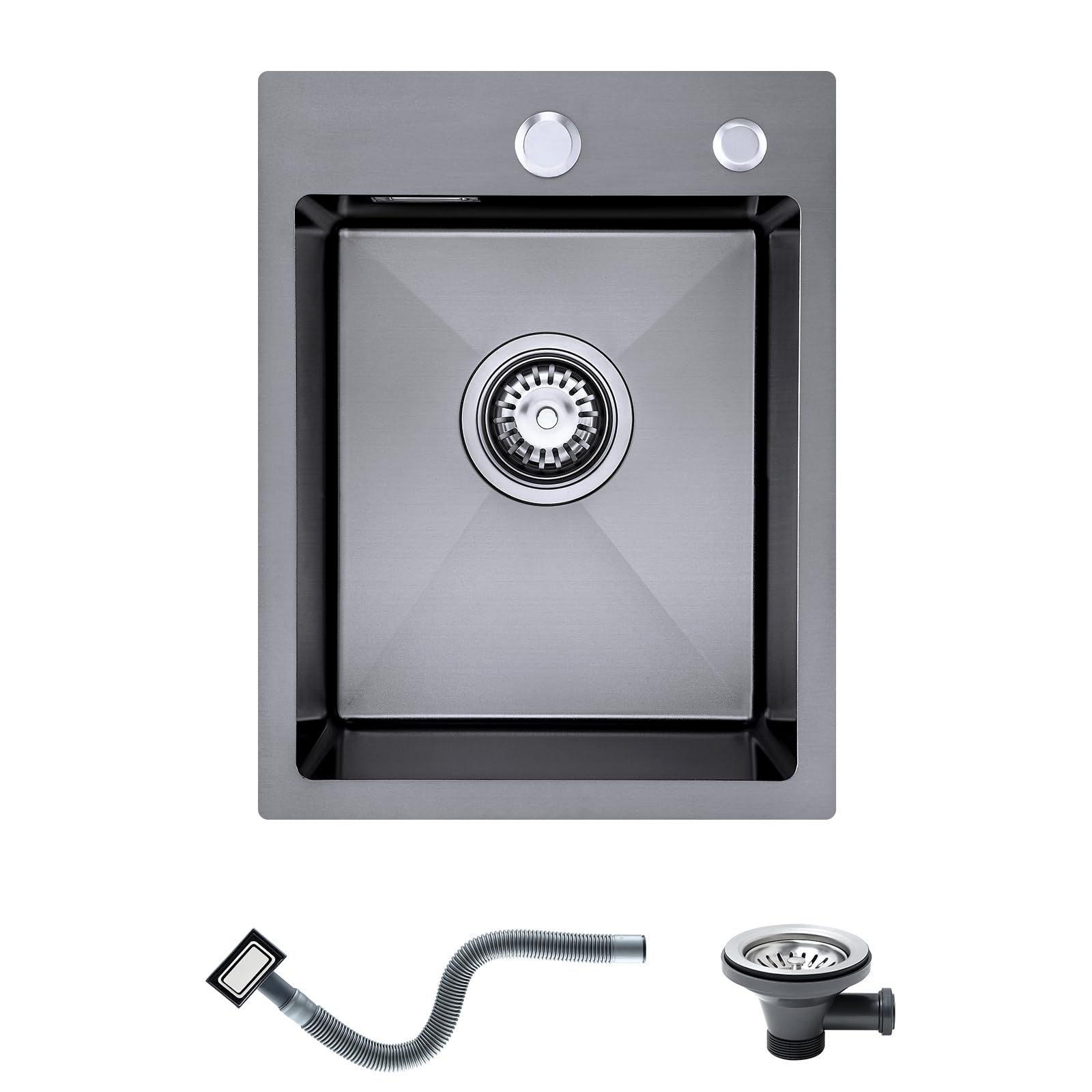 Lafati 304 SUS Steel Kitchen Utility Sink - 47-Inch Single Bowl With Faucet And Undershelf - View #9