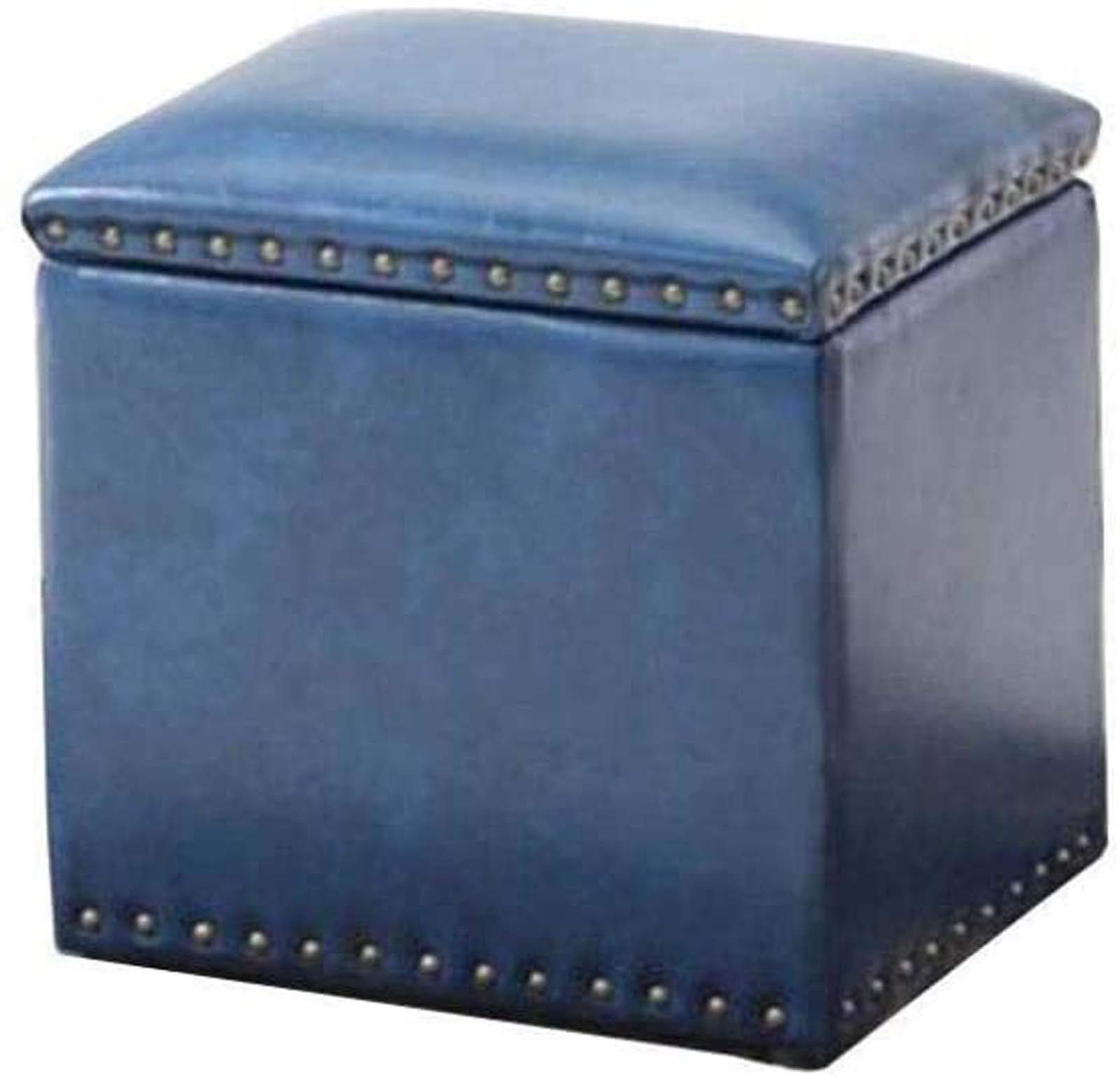 Pouf de rangement en similicuir de haute qualité et tabouret de maison moderne au fini soigné