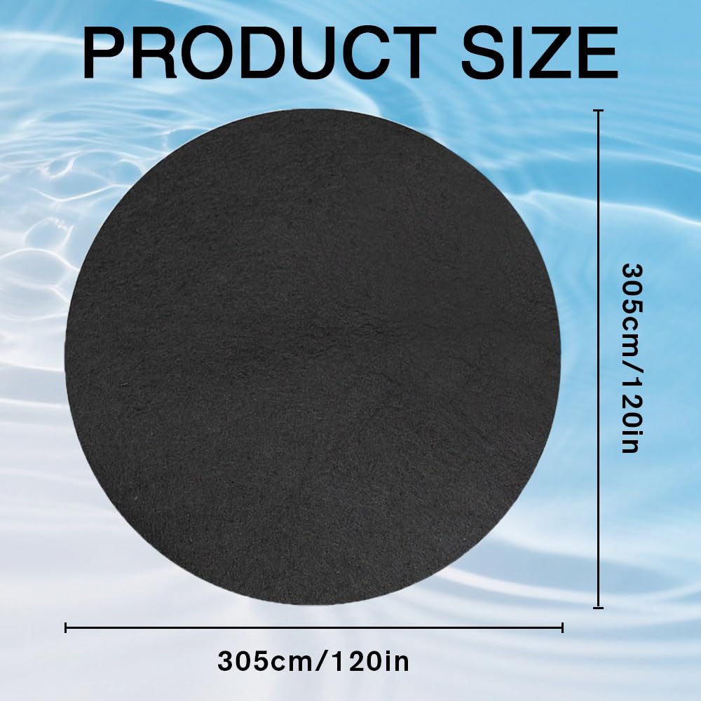 Pool Unterlage Outdoor, 305cm Pool Bodenplane Runden, Swimmingpool Bodenschutzplane Bodenmatte, Poolunterlage Rund, Bodenplane für Pools, Whirlpool Matte für Hinterhof Garten Rasen