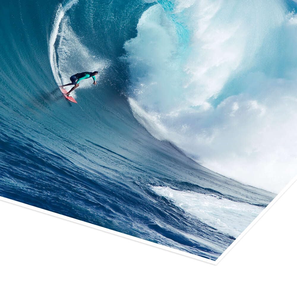 Posterlounge Onda gigante a Maui Poster | 120 x 80 cm di Ron Dahlquist Blu Quadri Decorazione per pareti