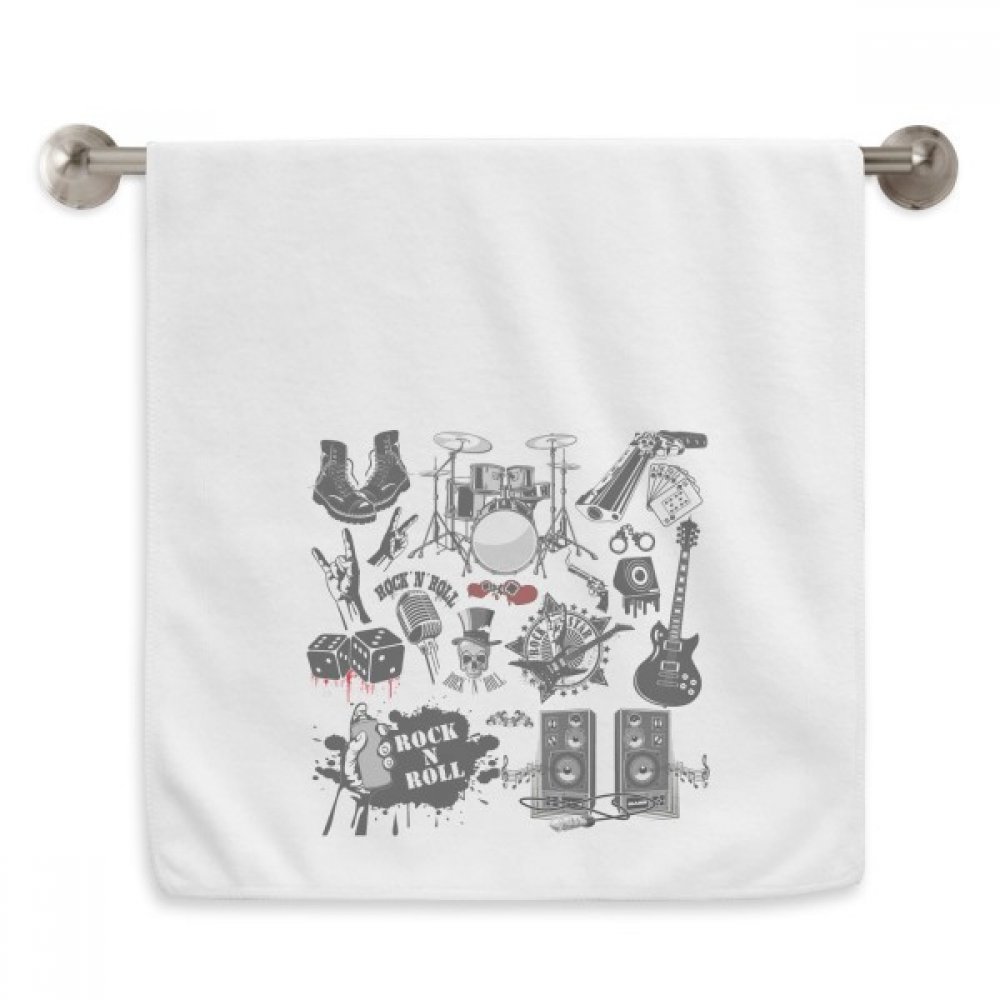 Serviettes moelleuses 13 x 29 inch au motif illustré instruments de musique et diadème