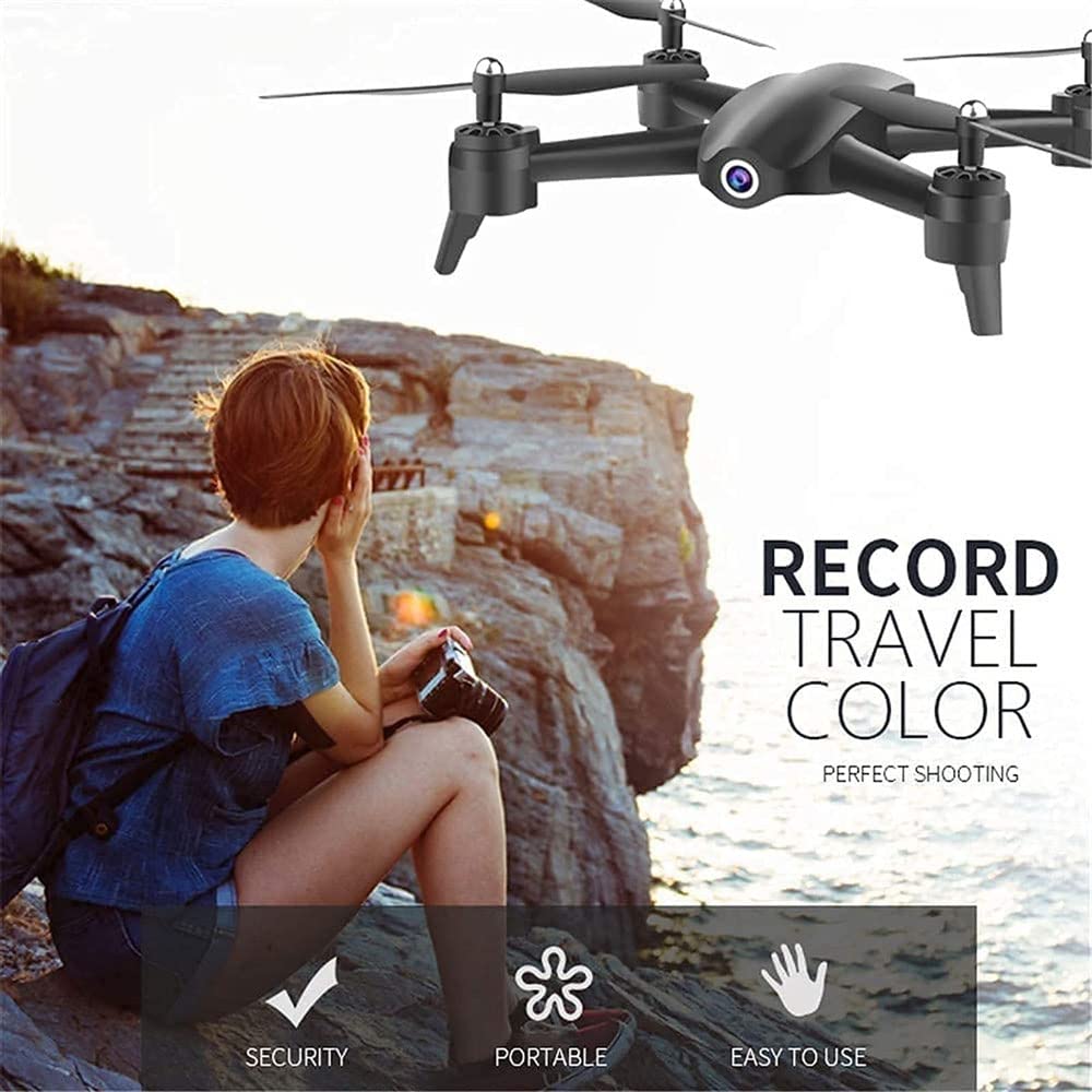 Drone with Camera for Adults and Kids - Foldable RC Quad Copter 4k HD FPV Drone Live Video Gesture/Control Teen Boys/Girls Gifts for Christmas (Black)